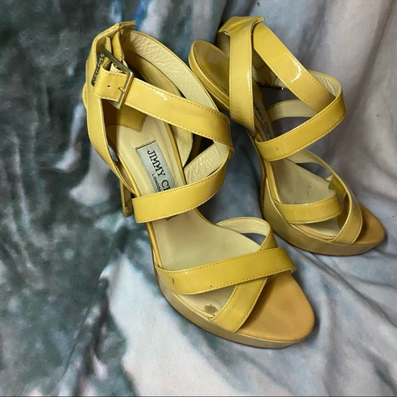 Jimmy Choo Patent Leather VAMP gfa Stilettos 🌵38.5 - Picture 3 of 13